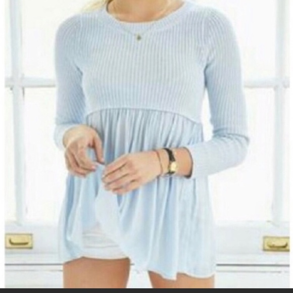 Urban Outfitters Tops - UO Kimchi Blue Skirted Peplum Top Sweater EUC XS
